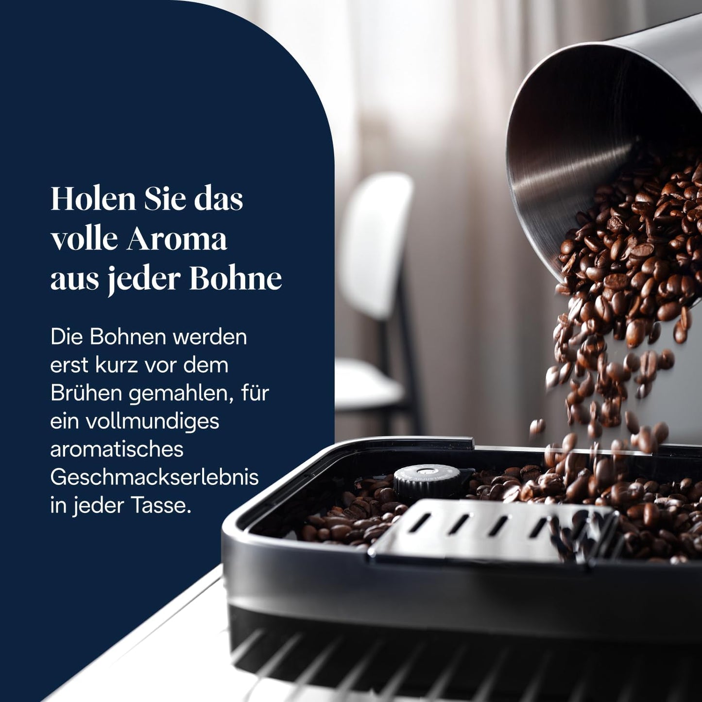 Magnifica Evo ECAM292.81.B-Perfetto Kaffeevollautomat 7 One-Touch-Getränke,Cappuccino,Espresso Kaffeemaschine,Soft-Touch-Bedienfeld,Schwarz